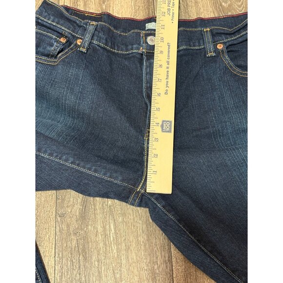 LEVI'S 550 RELAXED BOOT CUT WOMENS JEANS SIZE 14 SHORT 28.5IN WESTERN BOHO STRET - Picture 4 of 8